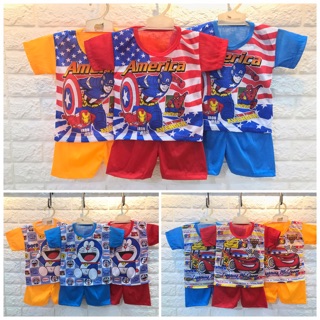 Baju setelan anak laki laki gambar robocar poly tayo Baju setelan anak laki laki gambar robocar poly tayo