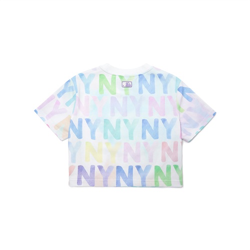 MLB NY Yankees Watercolor Monogram NY Cropped Tee 100% Original