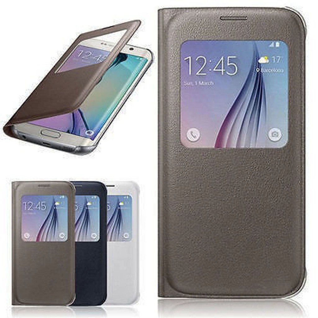 Sarung Leather Case Samsung S6 / Galaxy S6 / Flipcover View / Flipcover Kulit - Colour