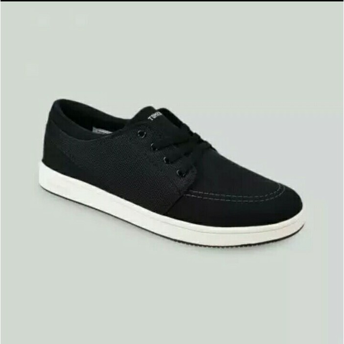 promo juara  sepatu tomkins pria coopers black wht - Hitam, 44