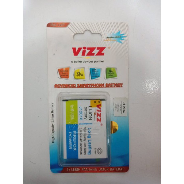 Vizz Double Power Battery Batre Baterai Vizz Samsung Galaxy J1 2016 J120 J120F EB-BJ120CBE