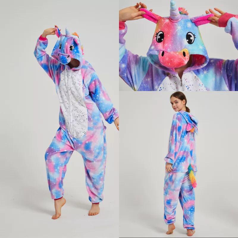 BAJU ONESIE KOSTUM UNICORN STAR BINTANG NEW KUDA PONY KIGURUMI PIYAMA ANAK PEREMPUAN IMPOR