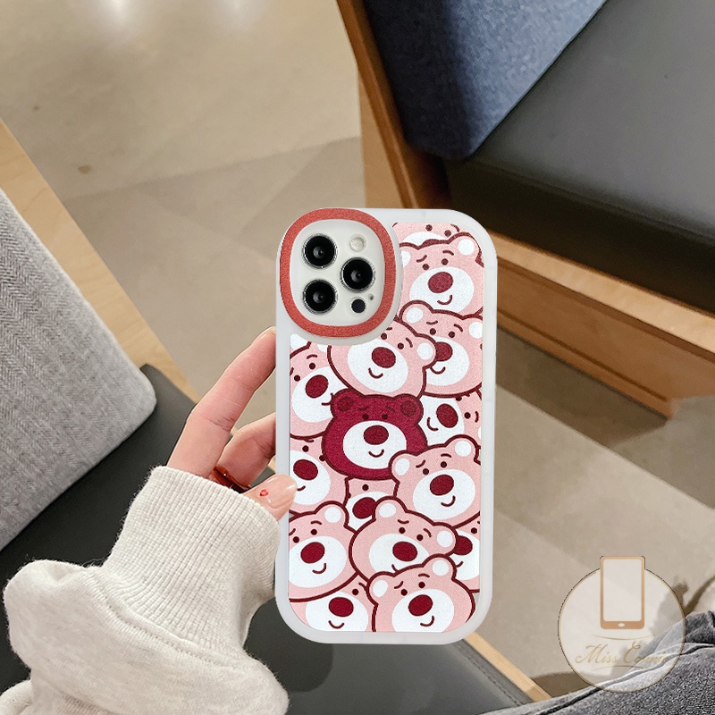 Realme C35 C53 C55 10 9i 8i C25 C12 C25s GT Master C30 C11 C31 C15 C21Y C25Y 8 5i 6i C3 7i 7 C17 6 5 5s 8Pro C21 Cute Bear Rabbit Full Back Oval Perlindungan Lensa Soft TPU Sarung