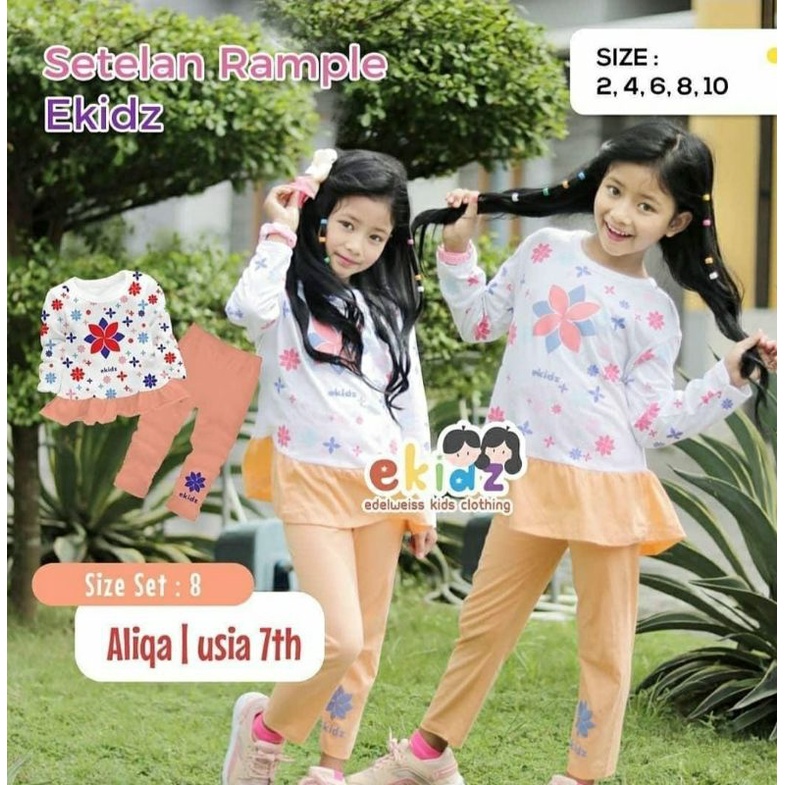 setelan anak perempuan / setelan rample ekidz