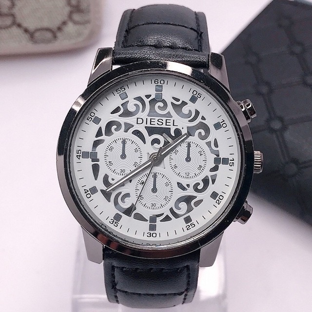 Jam Tangan Pria Kulit Murah Jam Tangan Quartz Analog Model Strap Kulit Jam Tangan Wanita M41