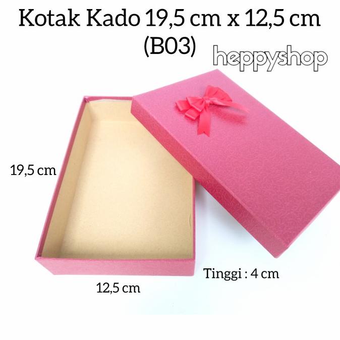 

Kotak Kado 19,5 cm x 12,5 cm (B03) Gift Box, Kotak Hadiah heppys44 dijamin