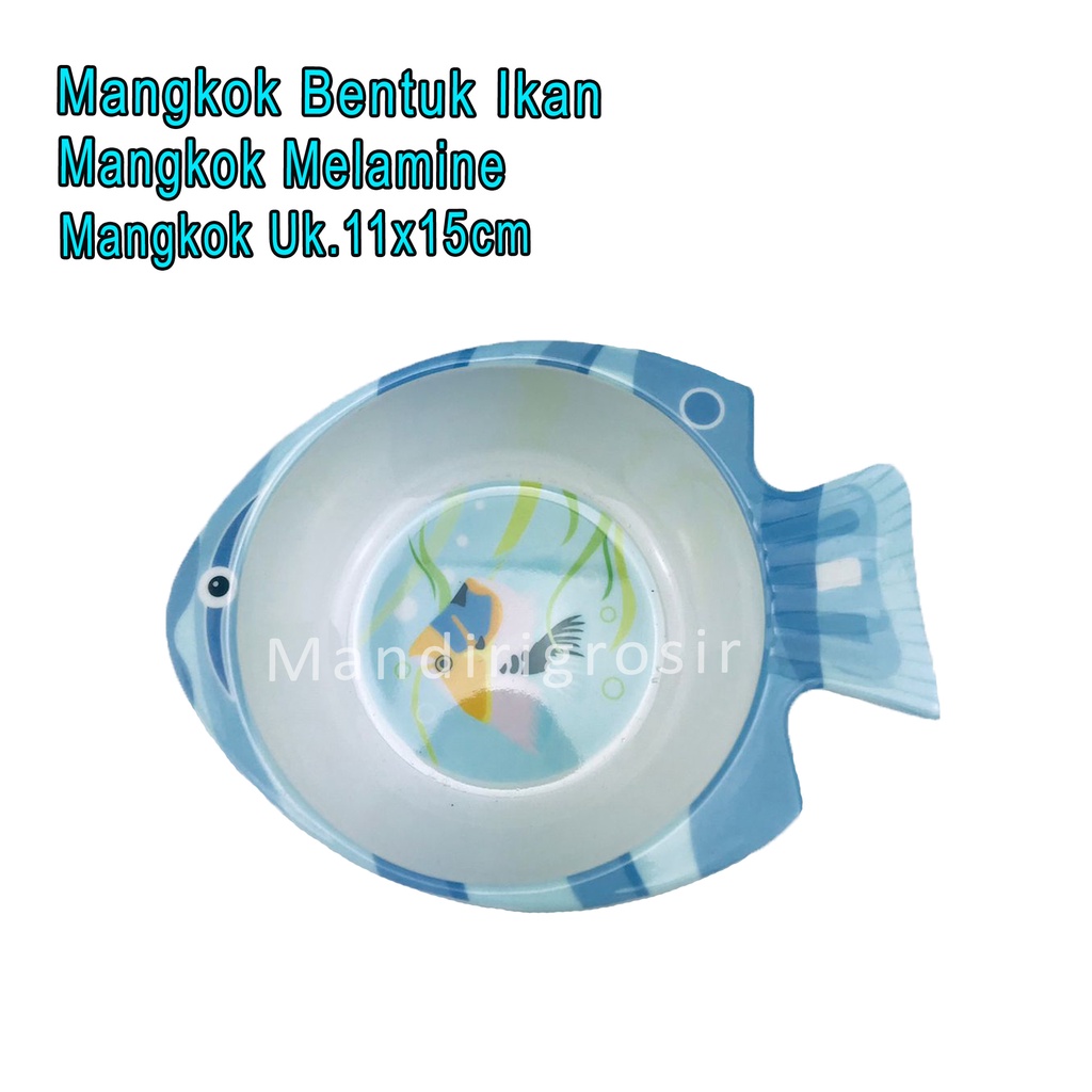 Mangkok Serbaguna *Mangkok * Mangkok Bentuk Ikan * Melamine 11x15cm