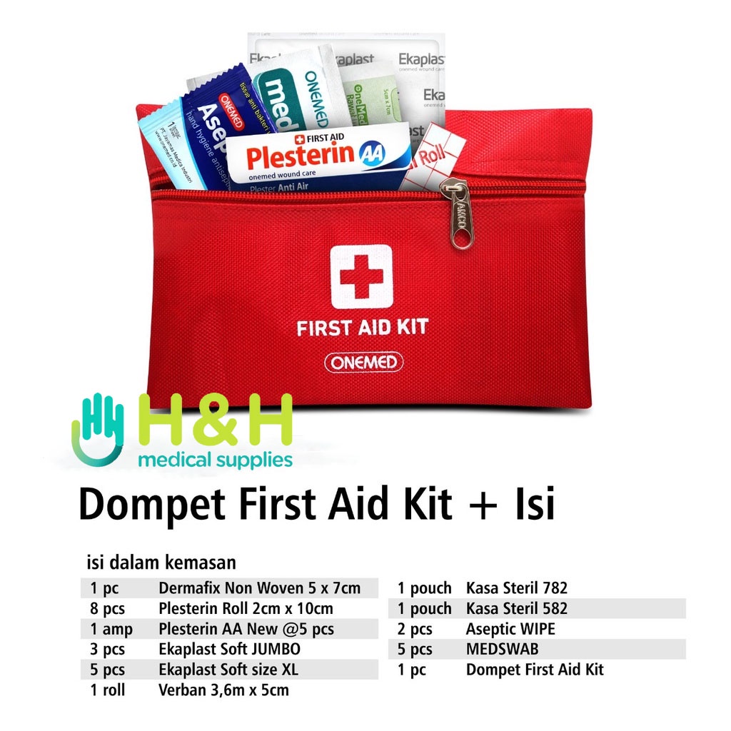 Dompet First Aid Kit + Isi / Dompet P3K / First Aid Kit / Dompet First Aid Kit / Pouch P3K / Kotak P3K / Peralatan P3K / Pouch First Aid KIt / 1 SET LENGKAP