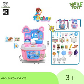 MAINAN ANAK PEREMPUAN KITCHEN SET KUDA PONY MEJA KULKAS STEAK DAPUR