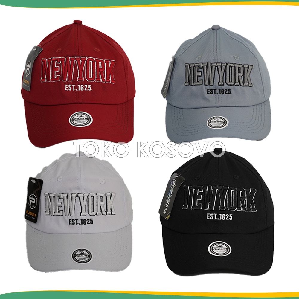 Topi Baseball Pria Wanita Polos Logo NEW YORK East 1625 Cap Merah Putih Biru Hitam Topi Baseball New York EST.1625 Denim Fashion Outdoor Topi Baseball Import Premium Cap Bassball Basseball Basball New Era 9Forty 59Fifty