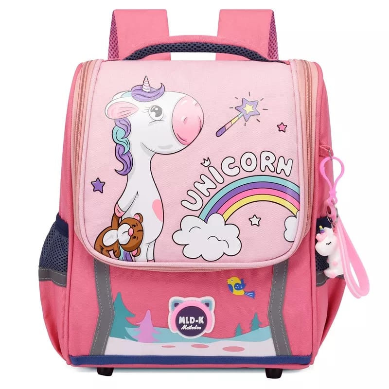 Rya.id - Tas Sekolah Anak Perempuan Sd Unicorn Tas Ransel Anak Sekolah Dasar Ransel Besar Nilon Kartun Cetak Paus - Tas Ransel Sekolah Anak Populer Multifungsi Kekinian
