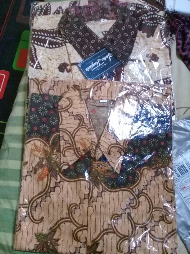 Batik Kalongan Hrb026 Kenongo Kemeja Hem Pendek Padi Pekalongan 16