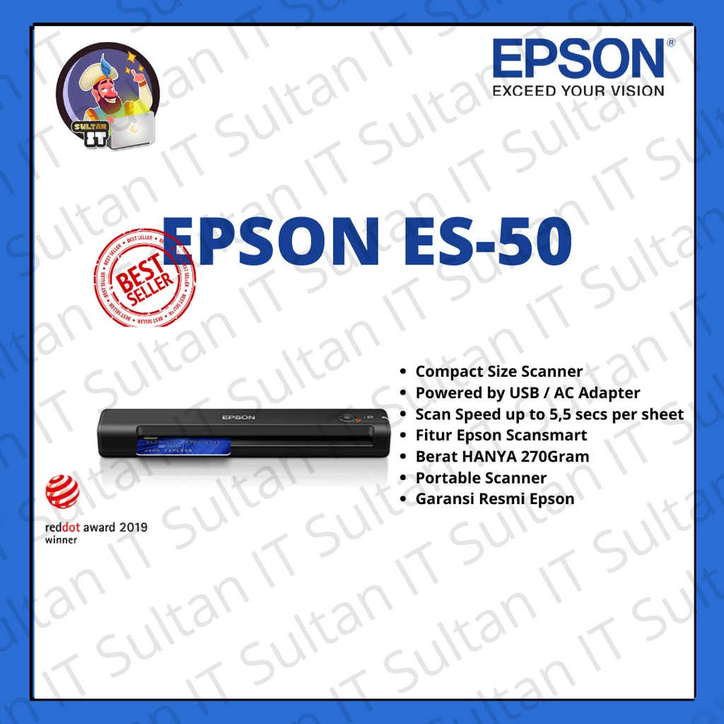 Epson WorkForce ES-50 Portable Sheetfed Document Scanner PORTABLE SCANNER
