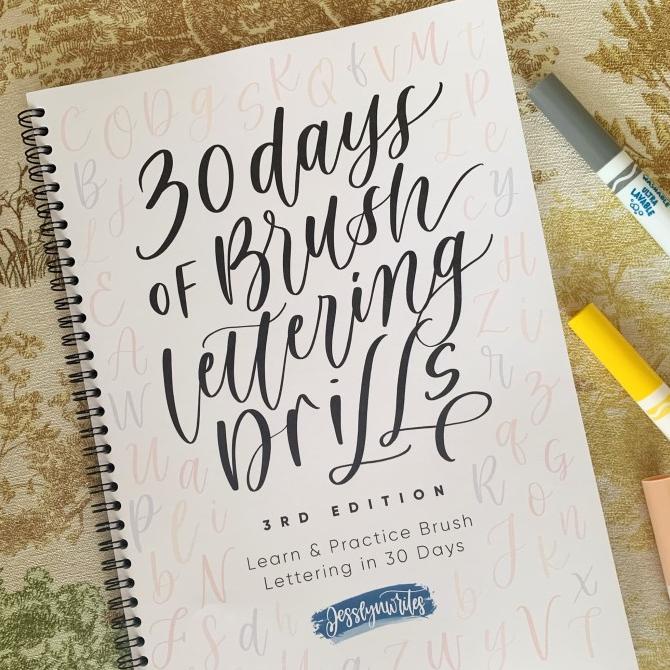 

(BISA COD) Belajar Brush Pen Calligraphy Brushpen Hand Lettering Practice Book BIG SALE Kode 230