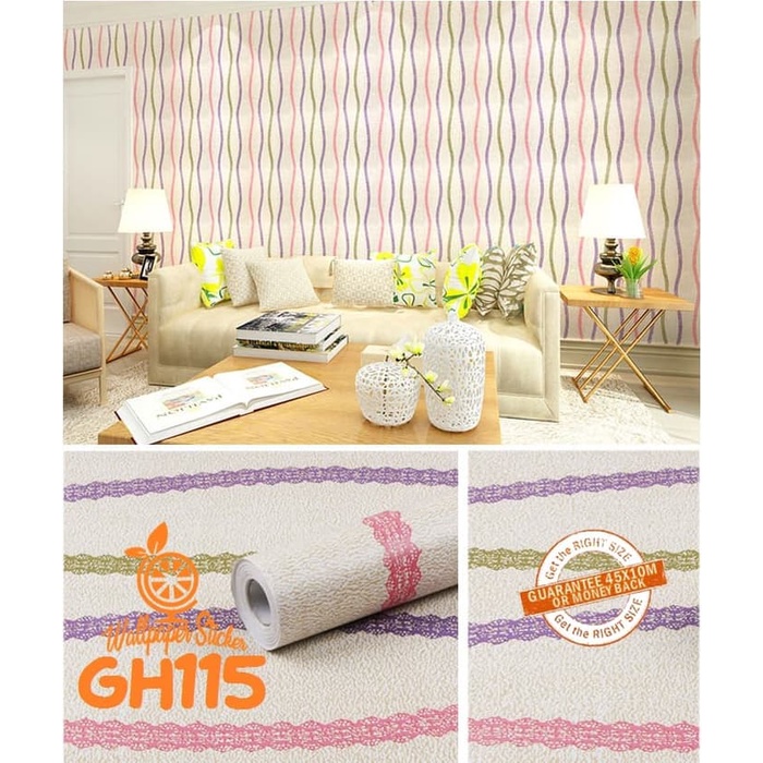 PROMO PAKET 5 ROLL WALLPAPER STICKER DINDING/ WALLPAPER RUANG TAMU/ WALLSTICKER/ MOTIF BATIK ELEGANT TERMURAH