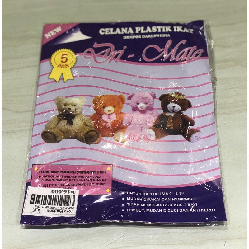 Popok Pelastik Bayi Dri-Mate POPOK SEKALI PAKAI1PACK(5 BUAH)BAHAN 100% AMAN&amp;NYAMAN PERLENGKAPAN BAYI