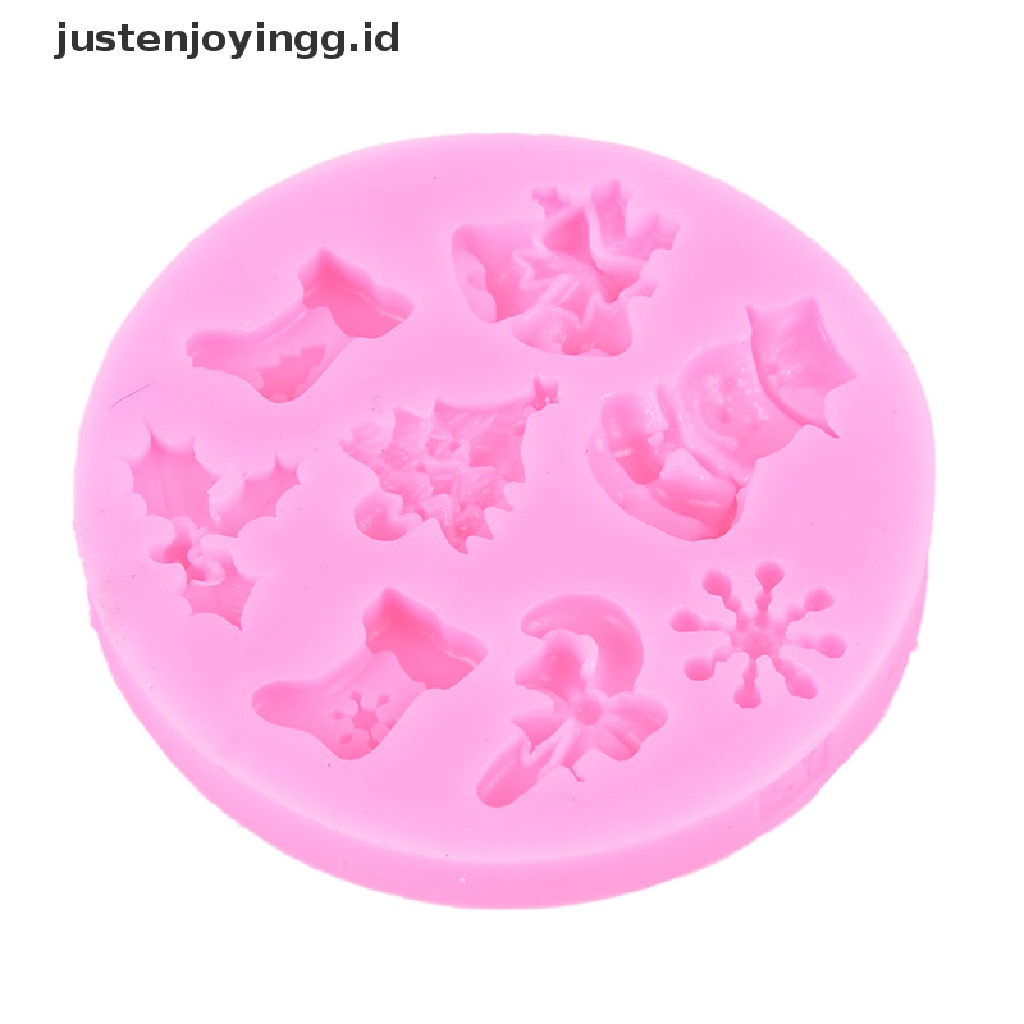 Cetakan Kue / Coklat Bentuk Snowman Natal Bahan Silikon Untuk Dapur