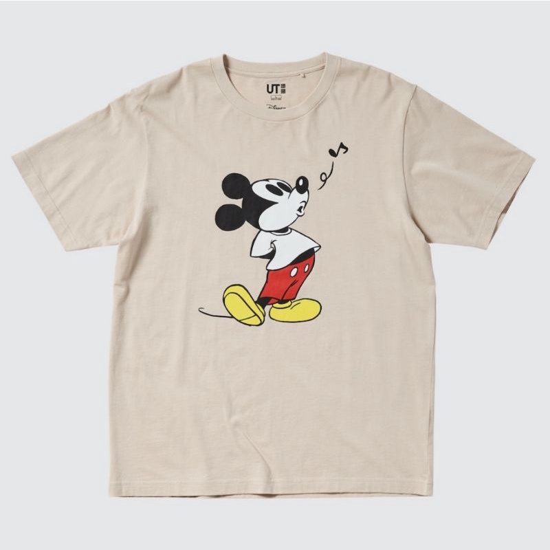 UNIQLO - UT Mickey Stands Lengan Pendek, Natural