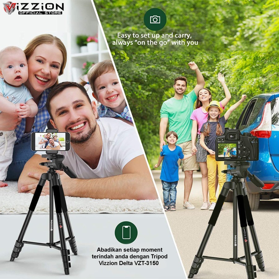 TRIPOD Camera SLR Foldable Lightweight Vizzion Delta VZT-3150