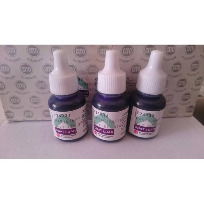 GENTIAN VIOLET SOLUTION 1% 10 ML Untuk bibir pecah-pecah dan sariawan