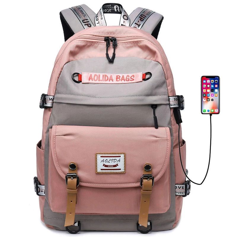 Tas Ransel sekolah wanita pria backpack fashion tas gendong kuliah kerja dan santai