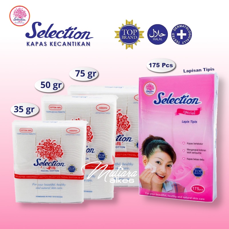 SELECTION - Kapas Wajah / Kapas Pembersih Makeup / Facial Cotton