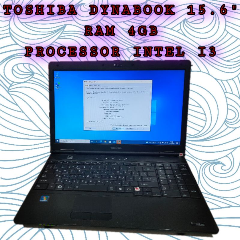 Laptop Toshiba Dynabook Satellite L42 240Y/HD 15.6&quot; with Numpad Intel Core i3 RAM 4gb Windows 10 HD wifi Camera HDD 160GB NOTEBOOK Bisnis Kerja Kuliah Sekolah