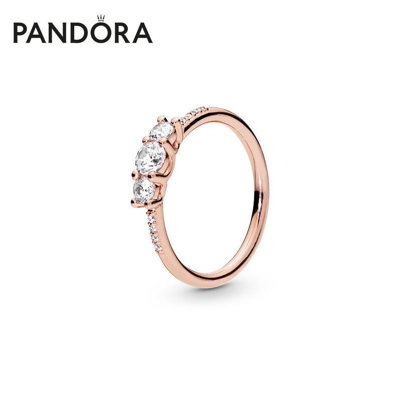 Pandora Cincin Sterling Silver 925 Dengan Cubic Zirconia Untuk Wanita