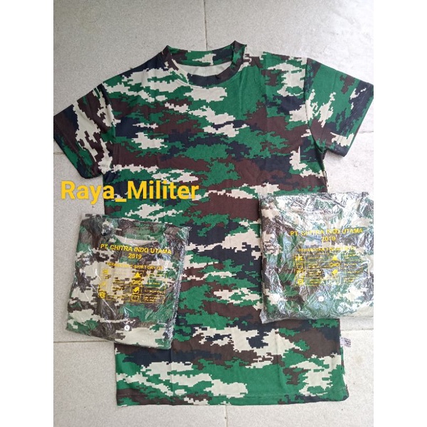 ORI 100%. kaos Dry fit loreng Raider jatah TNI AD 2019.