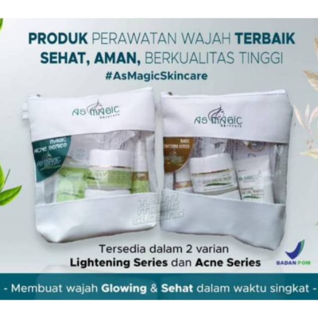 CREAM AS MAGIC SKINCARE PAKET LIGHTENING / ACNE SERIES ORIGINAL