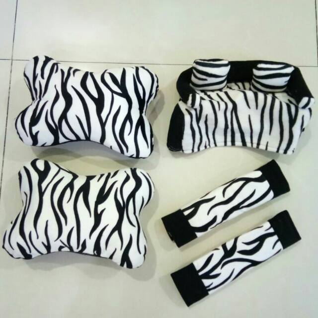 Bantal mobil exclusive 3 in 1 zebra