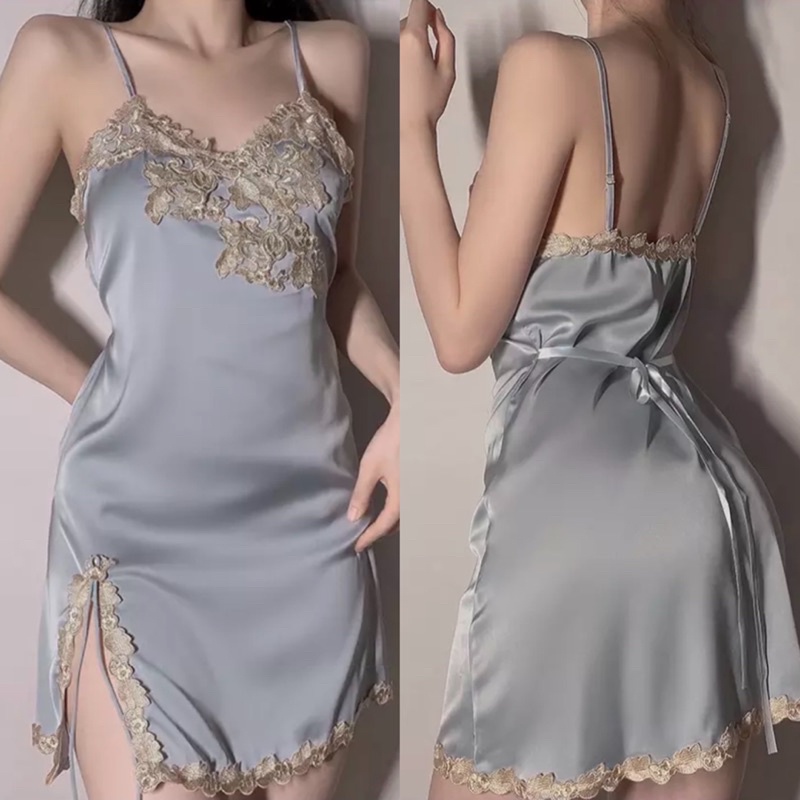 Lingerie Kimono Dress Sexy/ Baju Tidur Sexy Wanita / Baju Sexy Silk Satin Lingerie Kimono / Seserahan 146