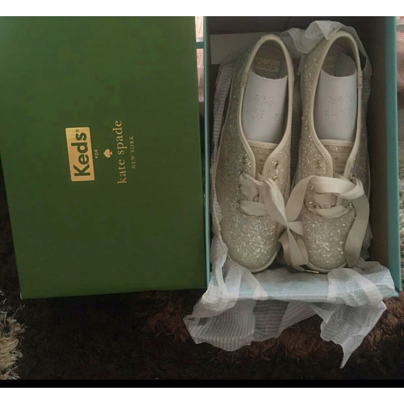 preloved keds x Kate spade tripple glitter