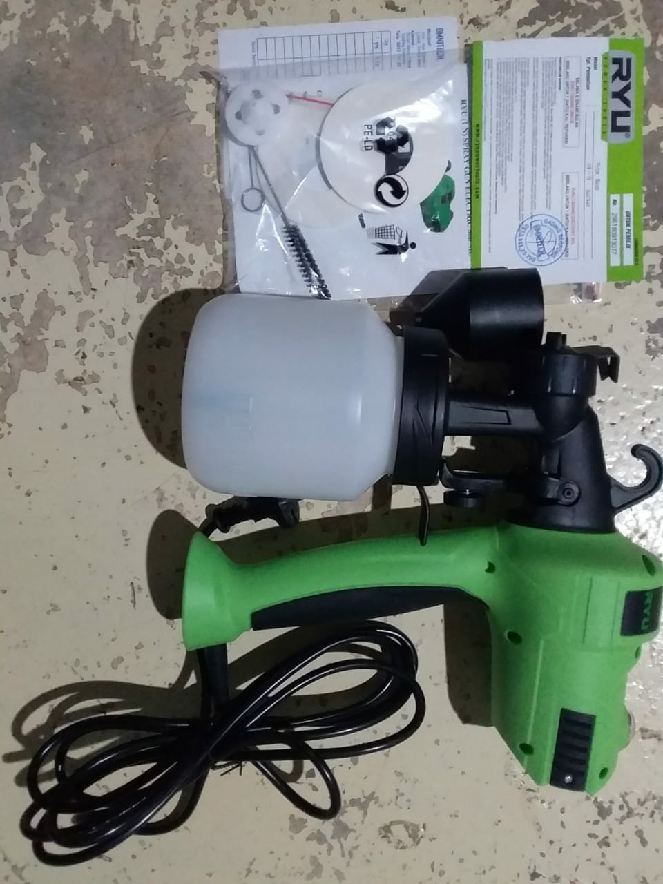 Mesin Spray Gun Semprotan Cat Elektrik Listrik Electric Ryu Tekiro Rse-800 Rse 800