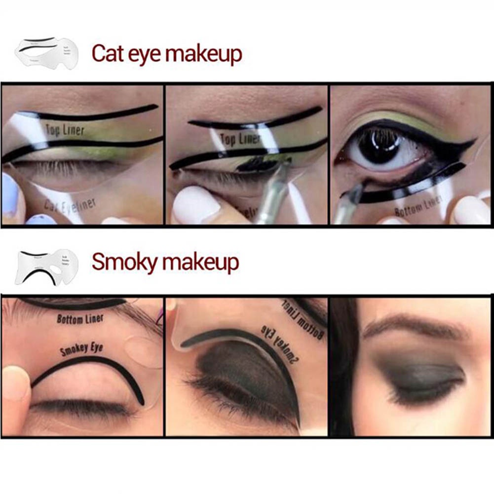 [Jianxin] 2/10Pcs Pro Eyeliner Stencils Winged Models Template Cards Makeup Shaping Tools