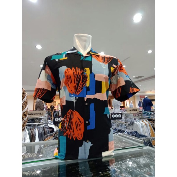 kemeja lengan pendek printing RGB original motif terbaru bestseller