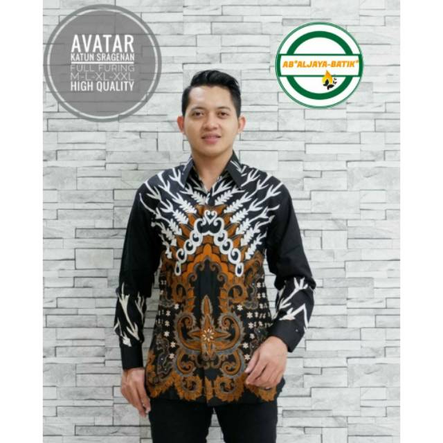 Batik Pria AVATAR Asli Katun Halus Sragenan Full Furing Murah