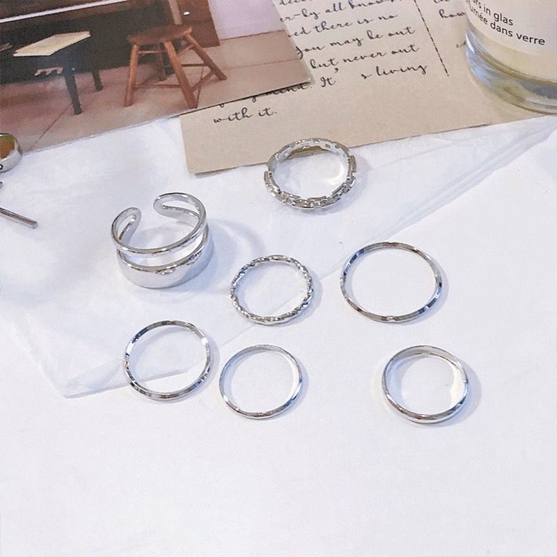 7 PCS / SET | Cincin set 7 PCS | Cincin 7 in 1 | Cincin Wanita |  Cincin Retro | Cincin Korea