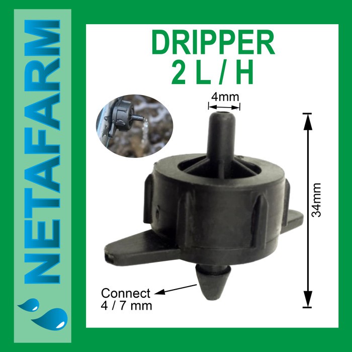 Dripper 2 L/H Hitam ( Satuan )