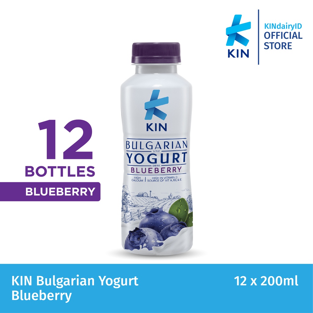 KIN BULGARIAN YOGURT BLUEBERRY (12x200 ML)