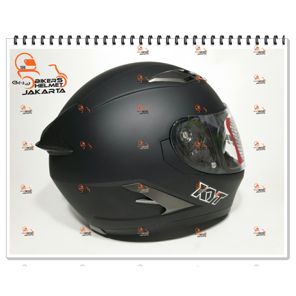 KYT HELM FALCON 2 SOLID BLACK DOFF DOUBLE VISOR FULL FACE