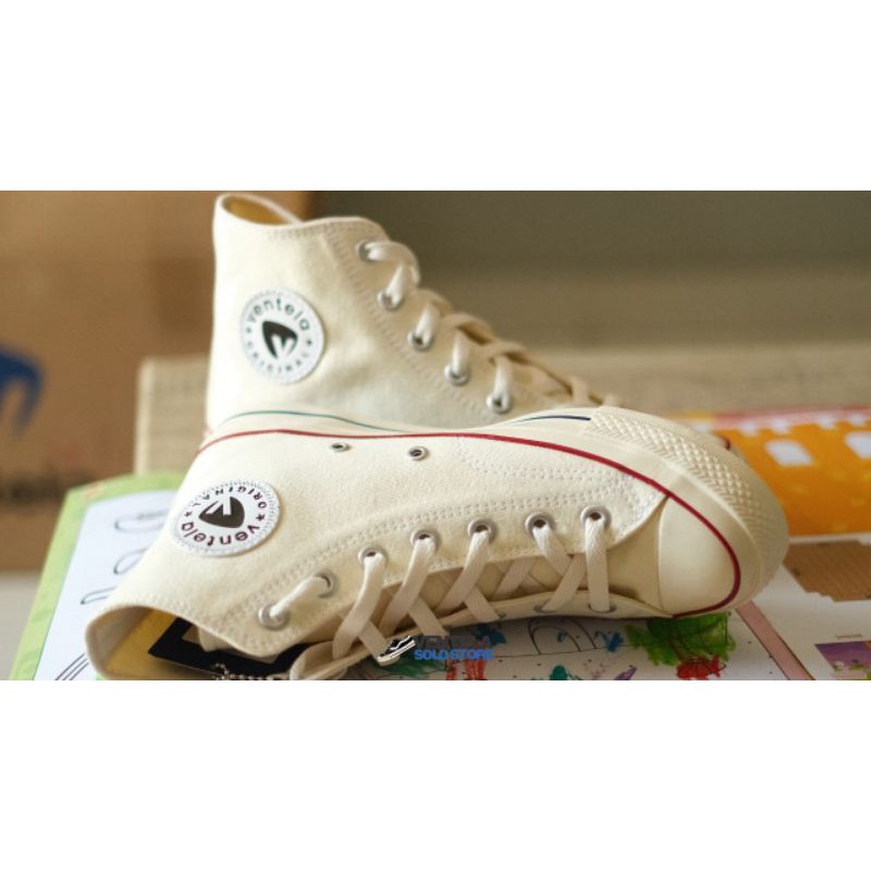 Ventela Back to 70s High Cream/Charcoal/Grey/All Black/Yellow