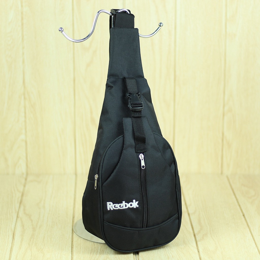 Tas Selempang Pria Mosel Distro Rebook Hitam Slingbag Kecil Keren Gaul Tas Dompet HP Hangout Jalan