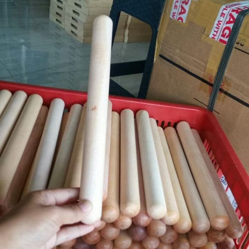 Rolling Pin / Penggilas Adonan / Penggiling Adonan / Rolling Pin Kayu mahoni 28 cm