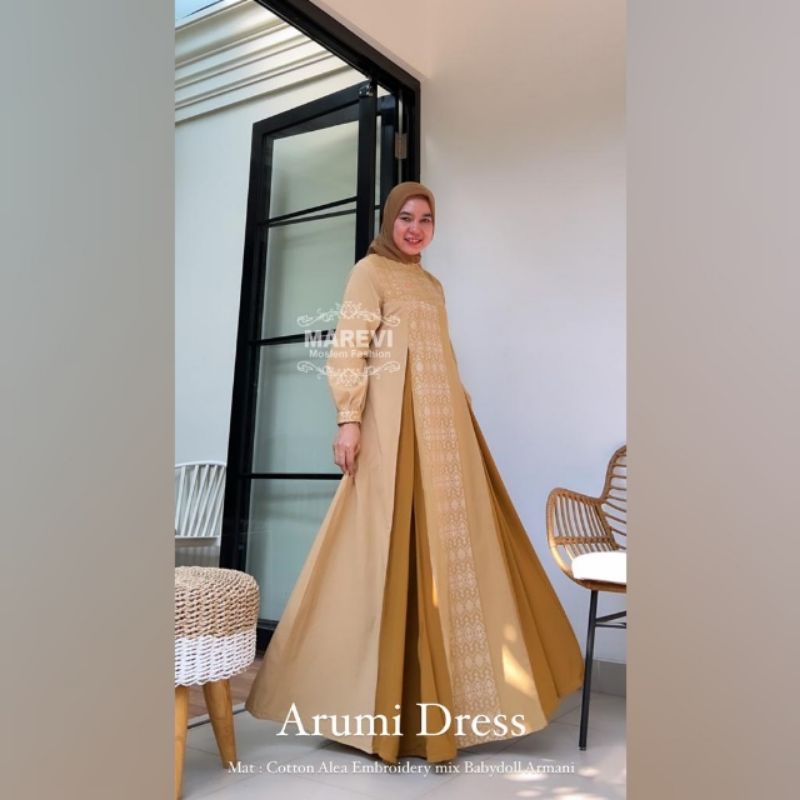 GAMIS ARUMI 2 Dress by MAREVI Official ORI #56 /#6 gamis jumbo