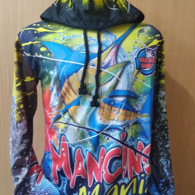 kaos jersey mancing-baju kaos mancing mania bertopi 1 grade ori -gallspt