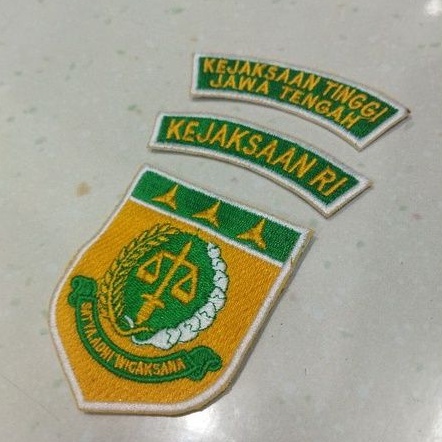 BORDIR KEJAKSAAN RI BET BADGE KEJAKSAAN TINGGI BORDIR JAKSA EMBLEM KEJAKSAAN NEGERI SATKER RIKUES