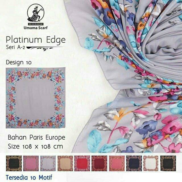 ECER Segiempat Umama Platinum Edge / Jilbab Umama Paris / Hijab Umama Motif