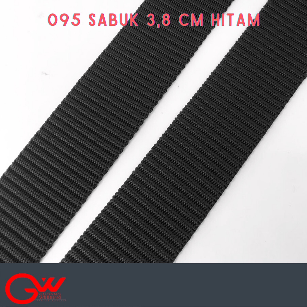 095 SABUK 3,8 CM HITAM