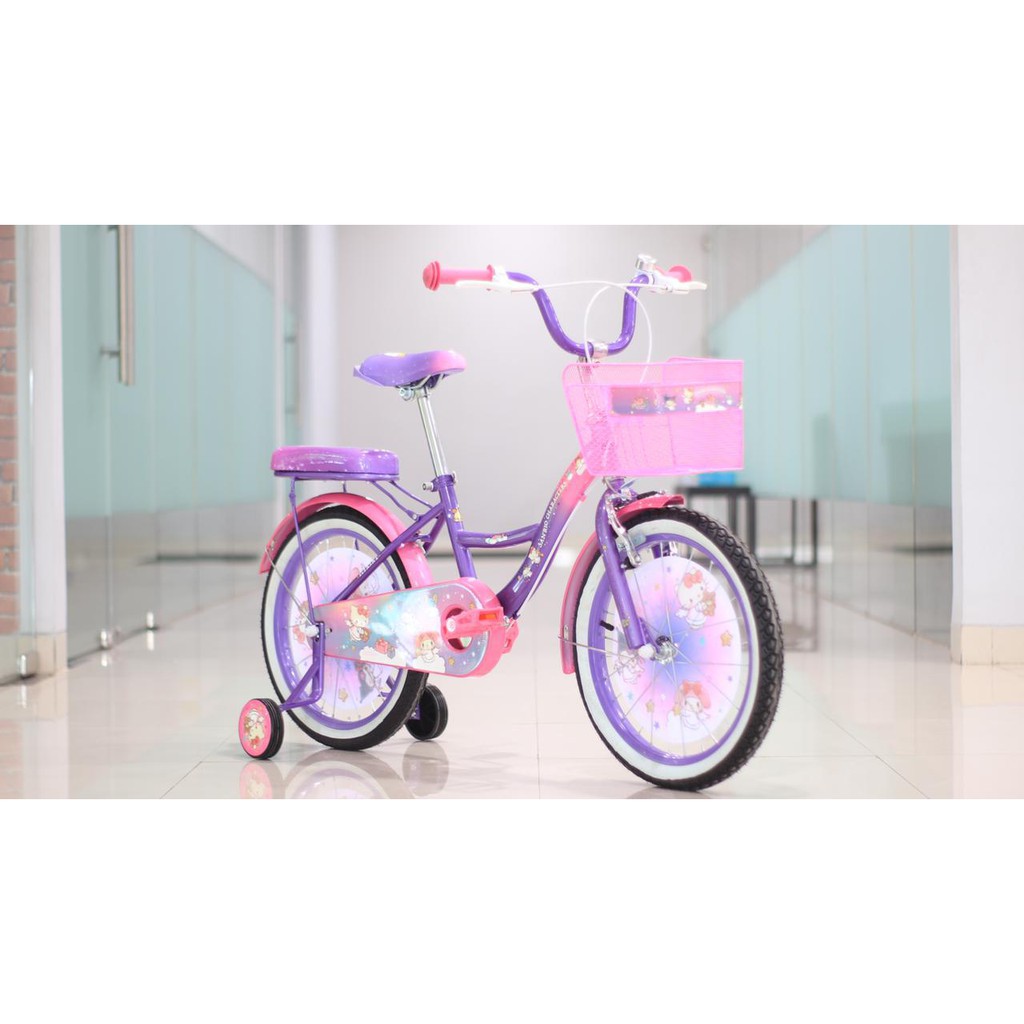 Sepeda Anak Perempuan Element Sanrio 2.0 KidsBike Frame Hi Ten Steel Garansi SNI-12 Inchi